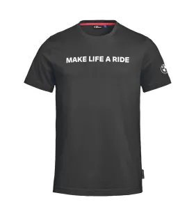 Camiseta Make Life a Ride Hombre Negro