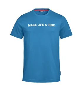 Camiseta Make Life a Ride Hombre Azul