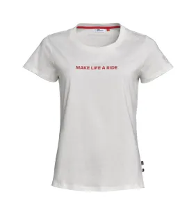 Camiseta Make Life a Ride Mujer Blanco