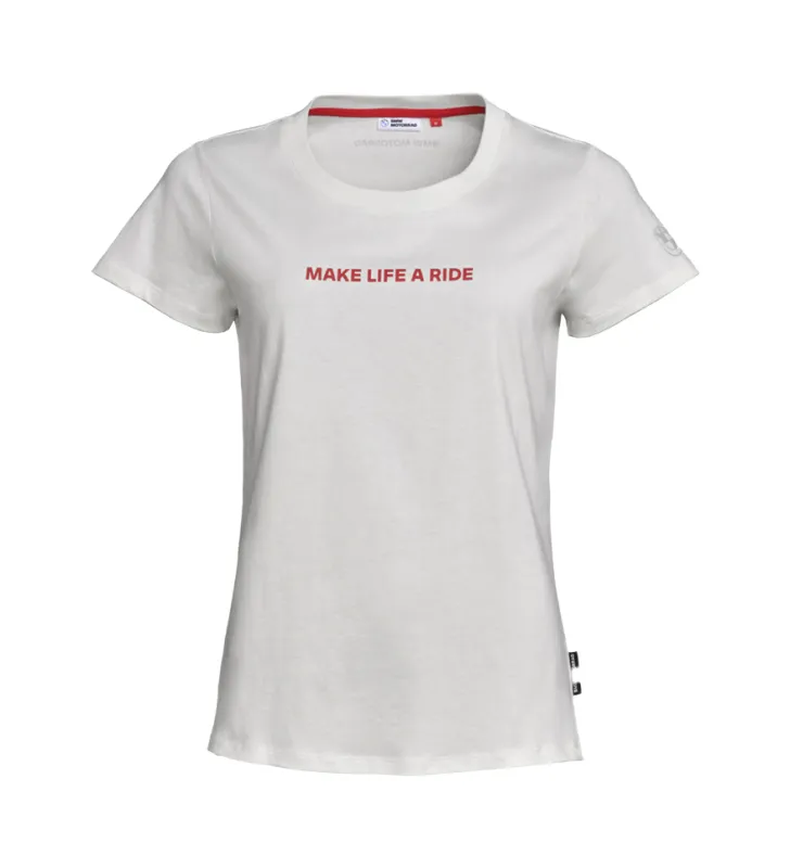 Camiseta Make Life a Ride Mujer Blanco
