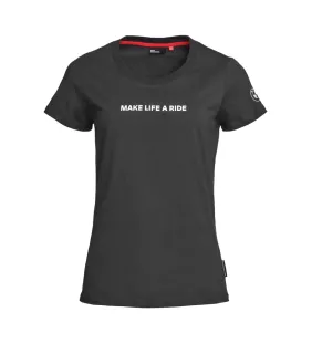 Camiseta Make Life a Ride Mujer Negro