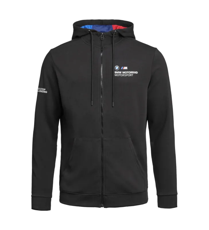 Hoodie de cremallera Motorsport Hombre Negro