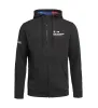 Hoodie de cremallera Motorsport Hombre Negro
