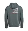 Hoodie de cremallera Make Life a Ride Hombre Gris
