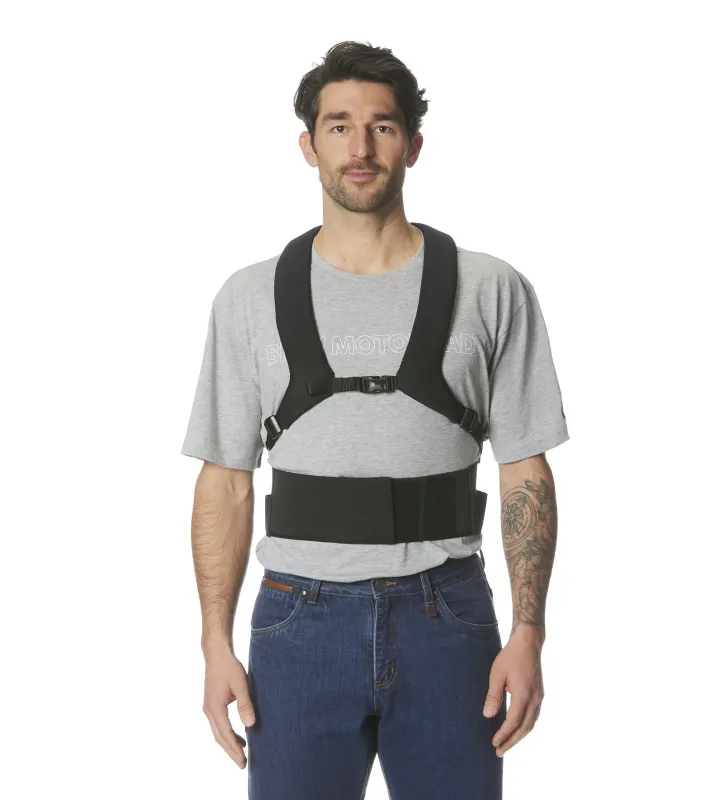 Protector de espalda de correa Unisex Negro
