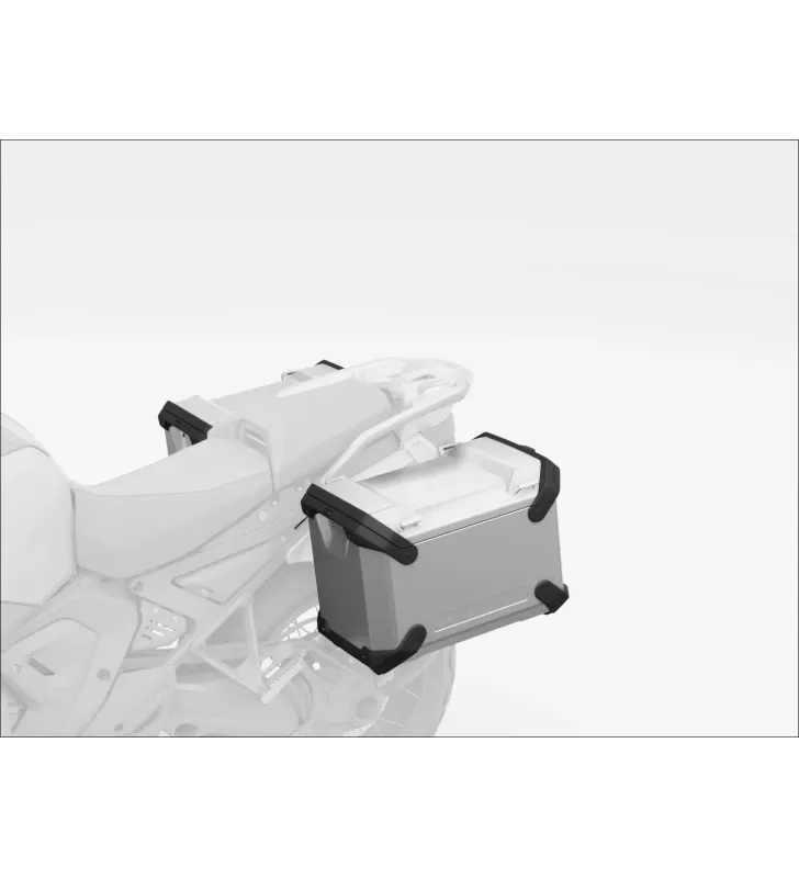 Maleta de aluminio 36,5 l + 37 l eléctrica negra