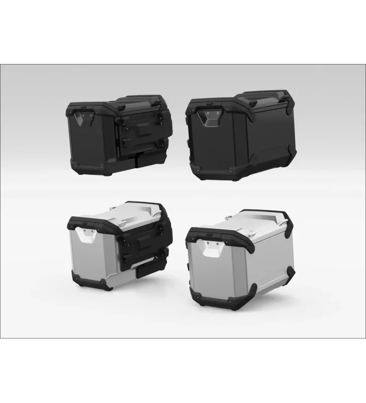 Maleta de aluminio 36,5 l + 37 l eléctrica negra