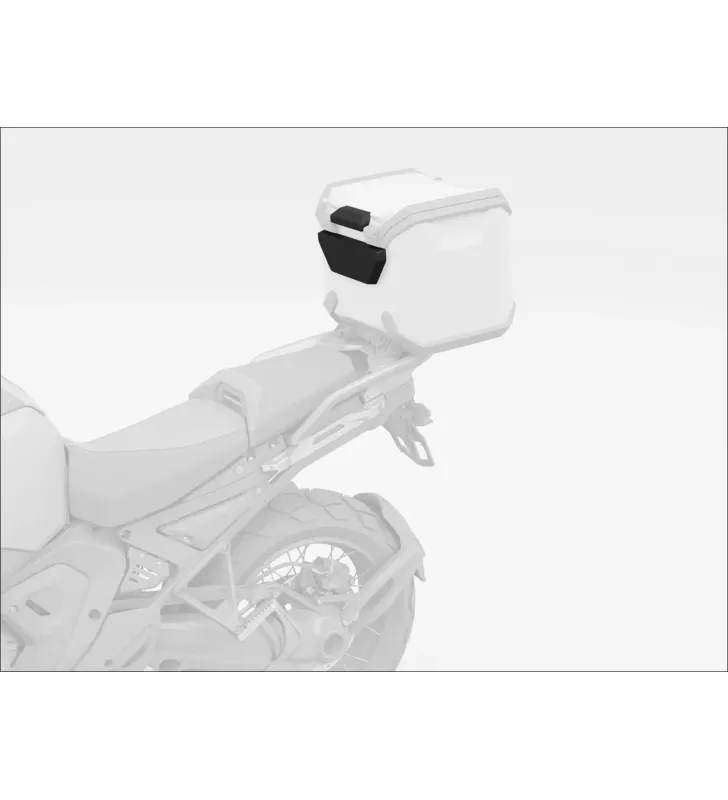 Respaldo acolchado para Topcase de aluminio, negro