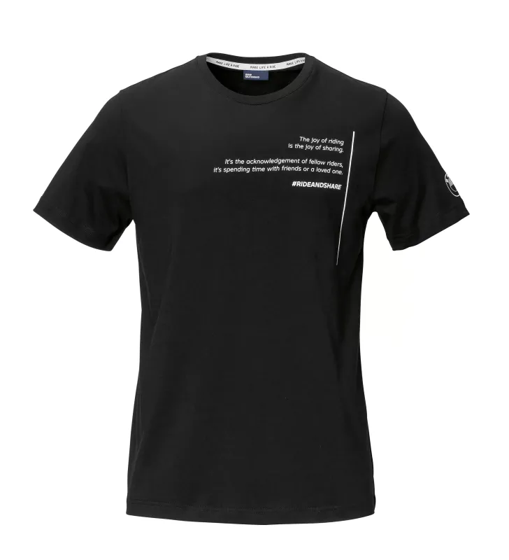 Camiseta Make Life a Ride Hombre Negro L