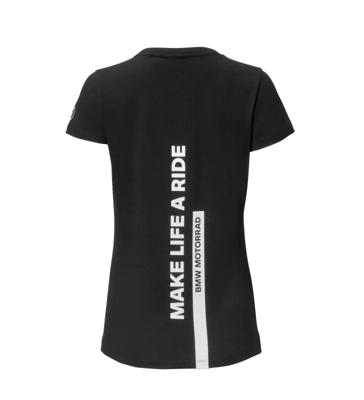 Camiseta Make Life a Ride Mujer Negro M