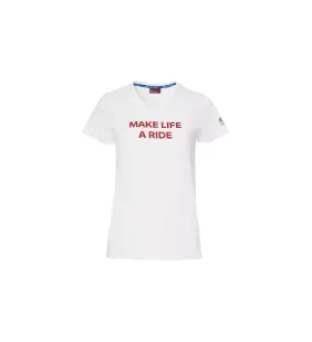 Camiseta Make Life a Ride Mujer XS Blanco