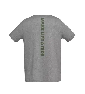 Camiseta Make Life A Ride Hombre M Grey melange