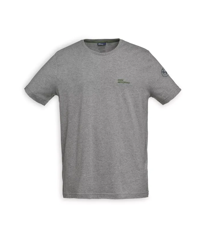 Camiseta Make Life A Ride Hombre M Grey melange